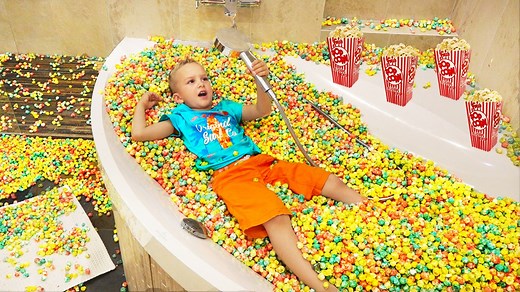 Funny Baby Colored Popcorn Bath - Family Fun Lot of Candy for Children
