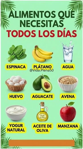 ALIMENTOS QUE TU CUERPO NECESITA DIARIAMENTE
