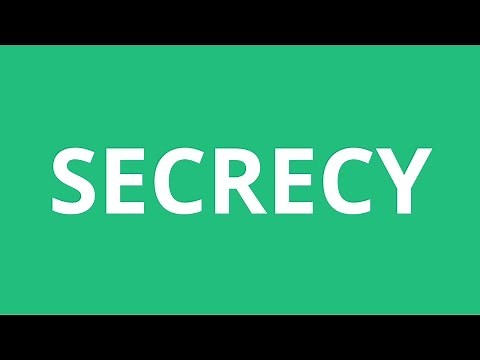 How To Pronounce Secrecy - Pronunciation Academy