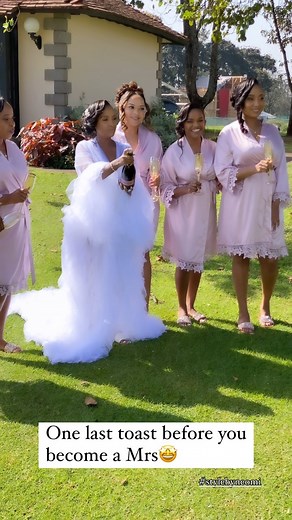 “Cheers to love, laughter, and lifelong friendships! 🥂💖 Kicking off the best day ever with her beautiful bridesmaids by her side😍 This moment right here was so beautiful to see 🤩 Here’s to you and all the adventures ahead! Congratulations @sylviakaimuri 🤩You have the best bridal squad a girl could ask for 💜 #BridalMorning #CheersToLove #Bridesmaids #WeddingDayMagic”#sbn #stylebyneomi #stylebyneomibrides | Style By Neomi