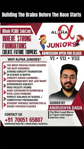Alpha Juniors 🔥 The Beginning of a New Learning Era for Class VI–VIII ♥️ Mentor Alpha