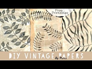 DIY vintage papers using ink