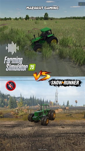 Farming Simulator 25 ⚡️VS⚡️ Snowrunner #famingsimulator25 #Snowrunner #vs #tractor #tractorlife | Mazarat Gaming