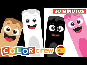 Colores en Español para niños | La Pandilla de Colores | marrón | rosa | negro |@BabyFirst Español ​
