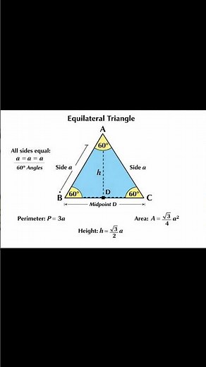 Equilateral Triangle – Definition, Properties, Formulas & Diagram