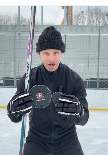The Blind Hockey Puck Michigan ! #hockey #pavelbarber @Canadian Blind Hockey
