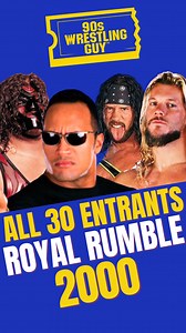 WWF ROYAL RUMBLE 2000 All 30 Entrants! #WWE #WWF #RoyalRumble #TheRock #Wrestling | 90s Wrestling Guy