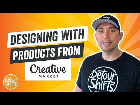 Designing with Creative Market | How to Create Print on Demand T-Shirt Designs Using Fonts & Clipart