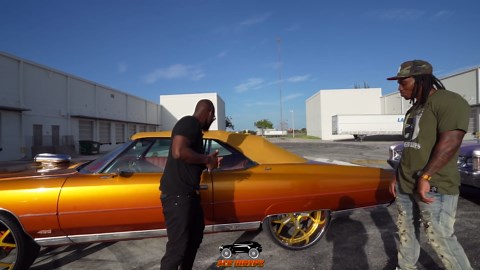 The Legend Lucky's Candy Gold 71 Chevy Impala Vert on 26" Forgiatos