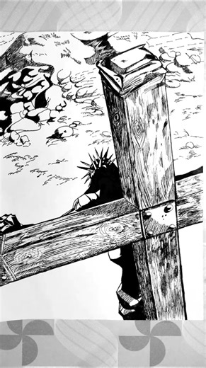 Drawing Jesus on the Cross ✝️ | Good Friday Art 🙏Full process + final result ❤️ #shorts