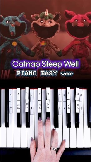 Catnap Sleep Well 😴 Easy Piano Play with 11 Keys 🎹