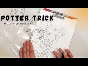 This Plastic Sheet Trick is the Best Way to Draw on Wet Clay