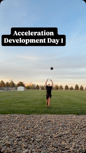 Day 1 of trying to get my 40 back to a 4.4⚡️ GPP phase - Accel Day 1 Session: Bounds Broad jumps Single leg triples 5-10yard Accels Overhead MB throws for distance (20lbs) | Harvey Tolley | Facebook