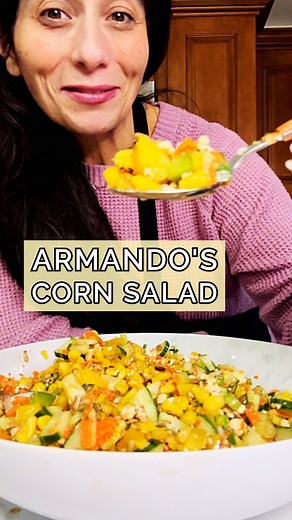 Sarah M Lasry - EASY RECIPES & TRAVEL on Instagram: "Armando’s Corn Salad It’s amazing what people create when you just give them 20 minutes and a restaurant full of ingredients 😝 But seriously this one was a keeper from my old cook Armando who made it during one of our, after lunch crowd, chopped competitions. We ended up serving it at any party event we catered because it was the perfect spoon salad. But these days I serve it for lunch usually with a side of chips for scooping. It’s sooo good