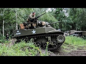 Climbing some stuff with a Stuart tank