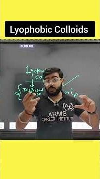 Lyophobic Colloids |What is Lyophobic Colloids|Rajeev Sir|ARMS CAREER INSTITUTE|#Shorts #actinides