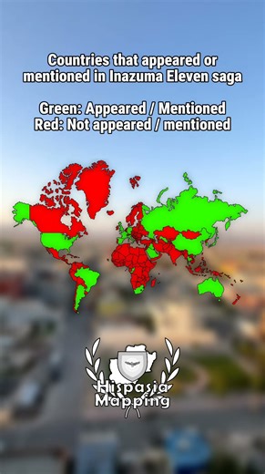 Countries that appeared or mentioned in Inazuma Eleven saga