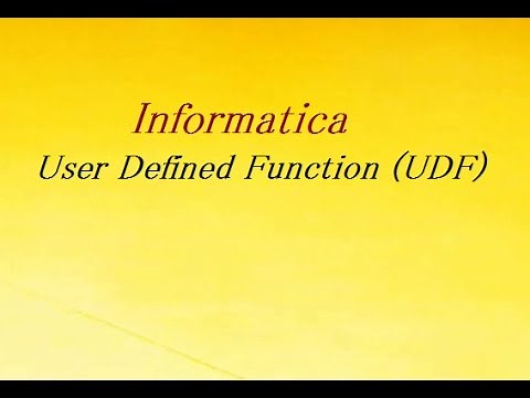 User Defined Function (UDF) | Informatica