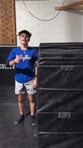 60 inch box jump PR for He is 10 lbs heavier & way stronger.