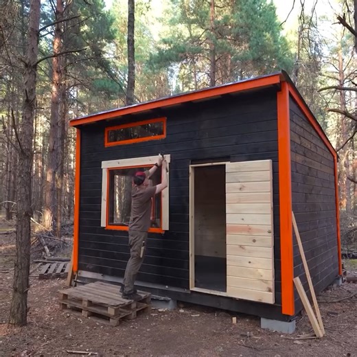 416K views · 11K reactions | FULL BUILD Off grid cabin living, Water and light on site, house in the forest build | Survival Camping, Building Warm Bushcraft | Facebook