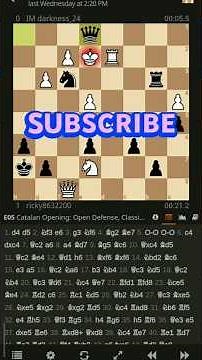 Catalan opening: Open defence, Classical line