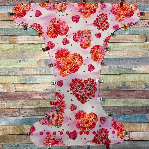 OS Floral Hearts Hybrid Fitted Cloth Diaper 10-40lbs - Etsy