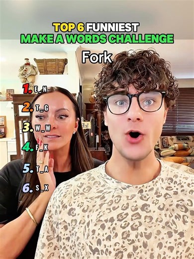 TOP 6 FUNNIEST MAKE A WORDS CHALLENGE#funny#coinwords#popular#wonderful#YouTube
