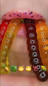 ASMR Satisfying Eating Gummy Worms 🪱 #asmr #eatingsounds #mukbang