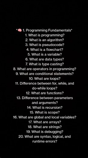 Part-1 Programming Fundamentals #codinglife #jobsearch #educationalvideo