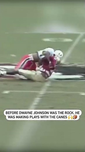 When Dwayne "The Rock" Johnson was with the Miami Hurricanes 😤