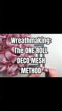The ONE ROLL DECO MESH WREATH BASE METHOD #wreathmaking #crafty #diycrafts