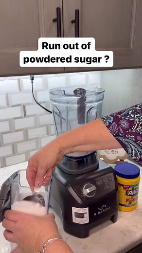 Making icing for a birthday cake… and I ran out of powdered sugar! 😳 🤦🏻‍♀️ I didn’t realize how easy it was to make it at home! Cheaper too 💵 #princesshouse #powderedsugar #baking #blender