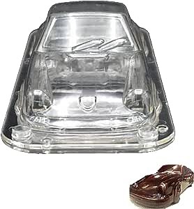 TUKE 10.4'' x 4.24'' x 2.6'' Large Size Car Chocolate Molds Vintage Sports Car Cake Decorating Fondant Mold 3D Plastic Retro Roadster Mould for Cake Topper Decorating, Fondant, Candy, Plaster of Paris