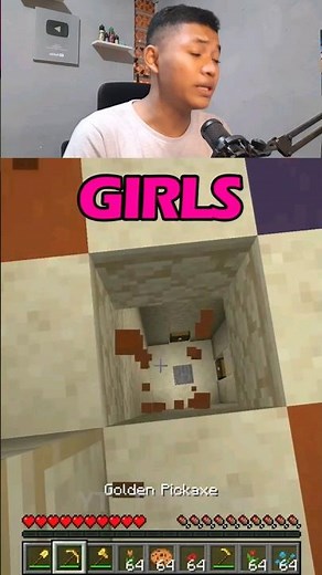 Cewek vs Cowok Ketika Looting Chest di Desert Temple😱#shorts #minecraft