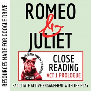 Romeo and Juliet Act 1 Prologue Close Reading Analysis Worksheet (Google)