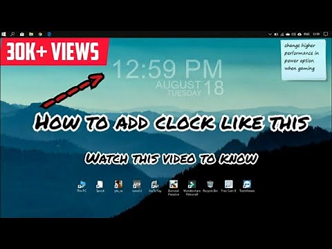 How to add clock in desktop (easy method)