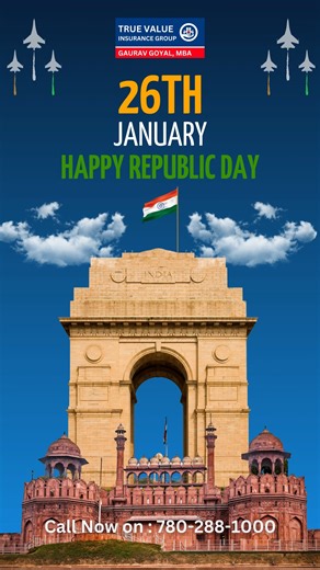 🇮🇳 Happy Republic Day | 26th January 🇮🇳 On this proud occasion of India’s Republic Day, TRUE VALUE INSURANCE GROUP celebrates the spirit of freedom, unity, and responsibility. Just like the Constitution protects the rights of every citizen, we believe insurance is protection for life’s most important moments. Whether you’re welcoming loved ones to Canada with Super Visa Insurance, planning a safe journey with Travel Insurance, or securing the future through Life & Critical Illness Insurance 
