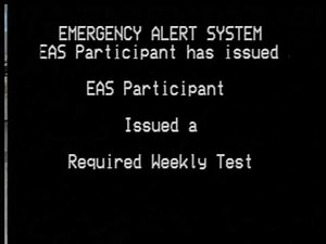 EAS: Required Weekly Test