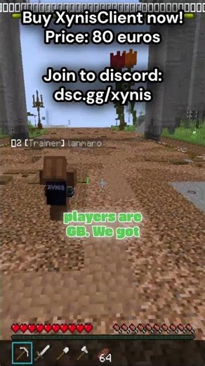 MINECRAFT SERVER CRASHED by XynisClient 🤯😲 #minecraft #hypixel #mc #shorts #crash #bypass #exploit
