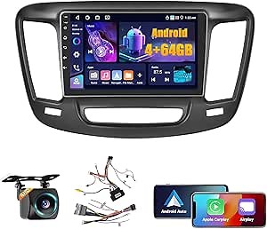 4+64GB Android 15 Car Stereo for Chrysler 200 200C 200S 2015-2019 Wireless Carplay Android Auto 9" Touch Screen Car Radio Dash Kit with GPS WiFi Bluetooth SWC DSP EQ Mirror Link Backup Camera