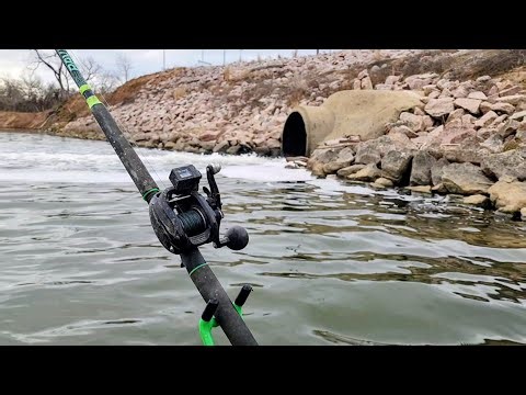 Winter Fishing A WASTEWATER DISCHARGE!!! (River Fishing)