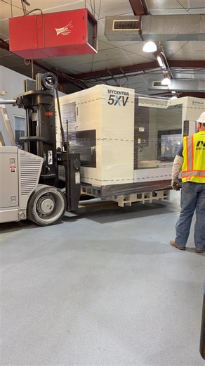 Every detail matters, even before power-up. A look at the process of moving the Kitamura Machinery Mycenter 5XV into its new home at Digital. | Digital Machining Systems