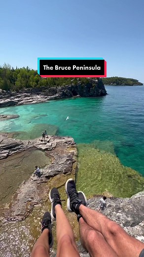 Just over 4 hours from Toronto is this beautiful spot in Bruce Peninsula National Park. Make sure you book a day pass for the Cyprus Lake Campground early, as it sells out and gets busy! You only have a 4 hour time slot but that’s plenty of time to explore the grotto and walk around the cliffs by the water☀️🇨🇦🩵 #brucepeninsula #cypruslake #thegrotto #tobermory #exploreontario #brucepeninsulagrotto #cypruslakecampground
