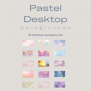 15 Pastel Desktop Wallpapers | Aesthetic Computer Backgrounds | Minimalist Digital Download - Etsy Canada