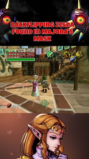 In the game code for Majora's Mask there is an unused animation for Princess Zelda doing a high backflip. What could have been their intention for this? Princess Zelda doesn't even appear in Majora's Mask so i'm curious what their original plan was... anyone have any ideas? 🤔 | RupeeCollector64