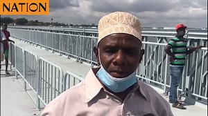 Excitement in Mombasa as Liwatoni floating bridge is officially opened to the Public | Nation