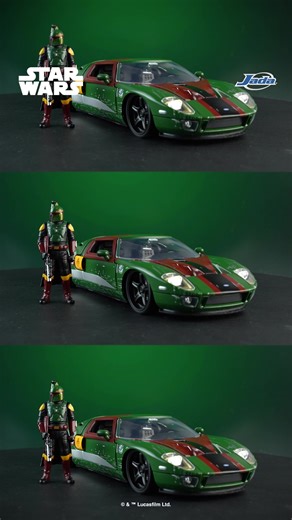 Boba Fett moves on his own terms… and the 1:24 Hollywood Rides 𝘚𝘵𝘢𝘳 𝘞𝘢𝘳𝘴™ '05 Ford GT is the perfect partner. With opening doors, engine bay in the rear and front trunk. A bounty hunter’s ride, engineered for precision. With sleek lines, bold stance, and an unmatched attitude. Ready to turn heads, own the shelf, and claim its place in your collection.