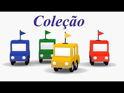 Carros de corrida. 4 carros coloridos. Coleção.