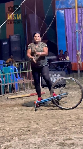1.1M views · 10K reactions | Woman amazing circus act with a bicycle. Part 10 | হারিকেন টিভি | Facebook