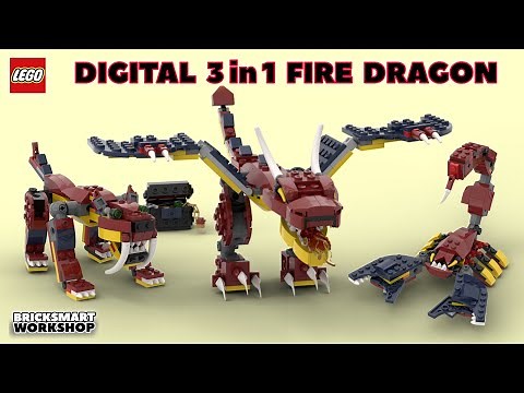 LEGO 31102 3 in 1 Fire Dragon Digital Speed Build and Review